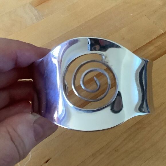 NWOT 𝅺sterling SILVER 925 GREEK DESIGN WIDE CUFF BRACELET NEW WITH TAG​​ - Picture 3 of 12